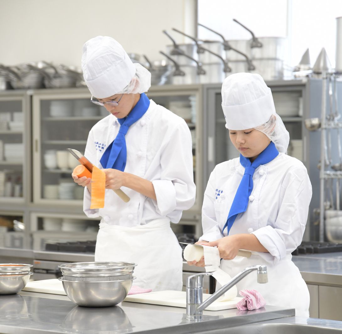 調理科の実習風景